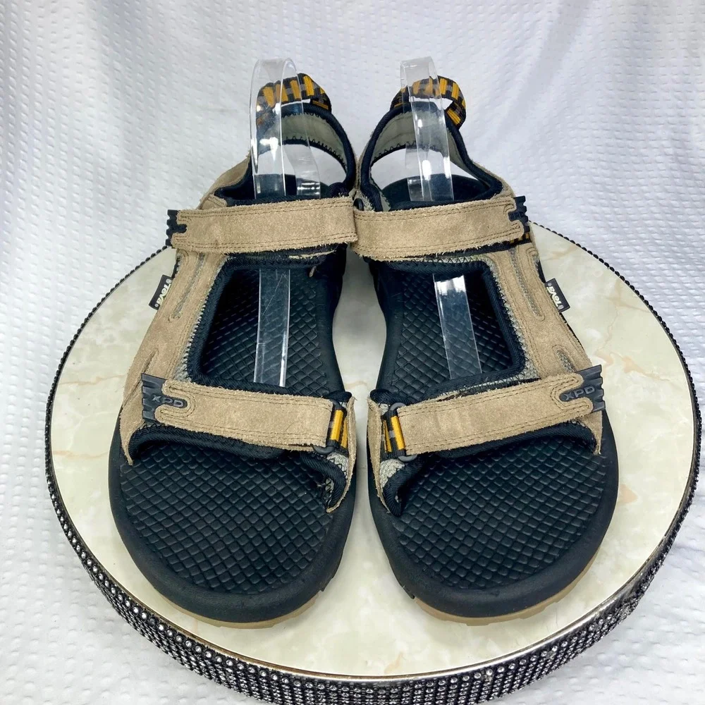 Teva XPD Spoiler II Suede Sport Sandals Mens 14 Tan Black Hiking Outdoor Strappy
